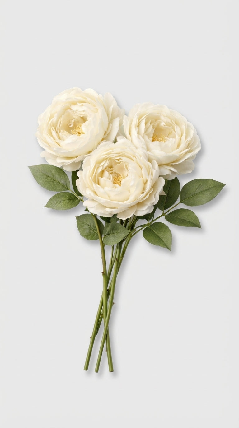 Gerçekçi Görünümlü Yapay Krem Gül