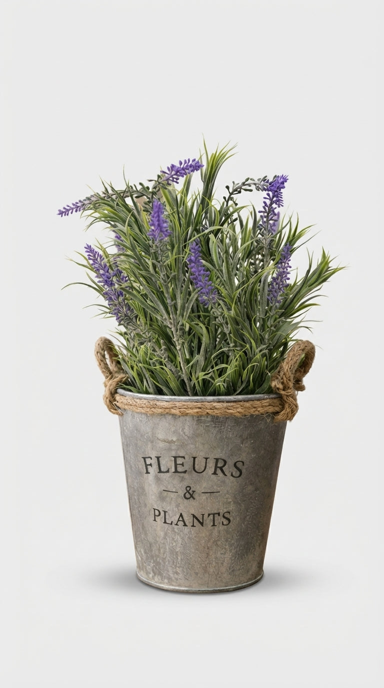 Saksılı Yapay Lavanta Bitkisi