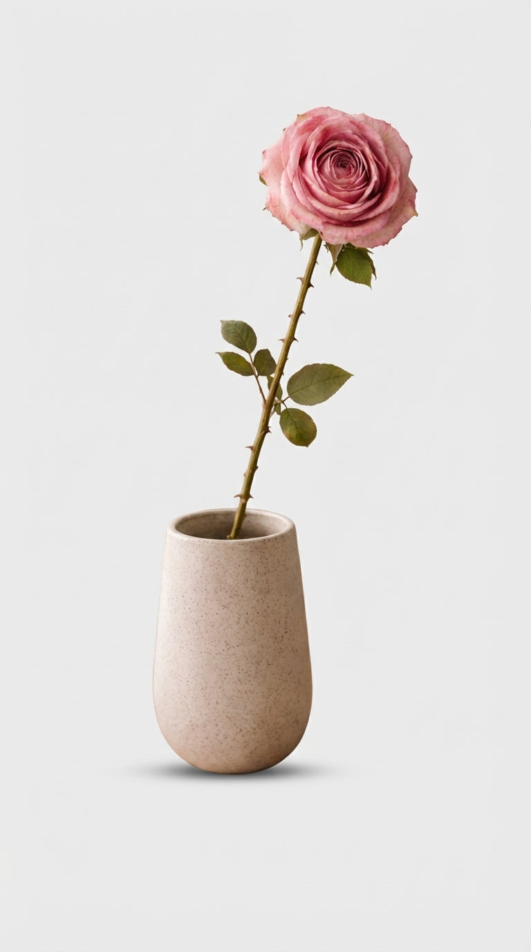 Şampanya Rengi Yapay Gül