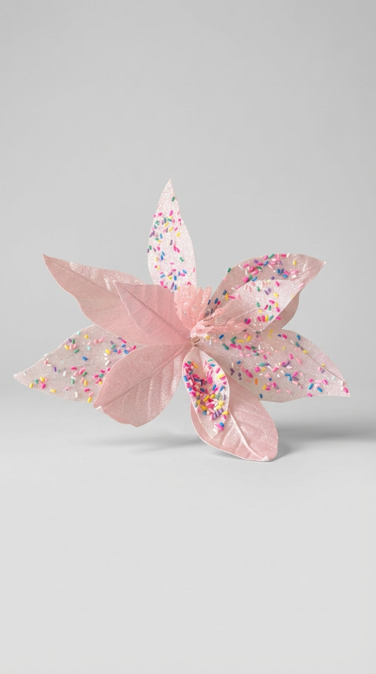 Pembe Şeker Çiçek Ağaç Süsü