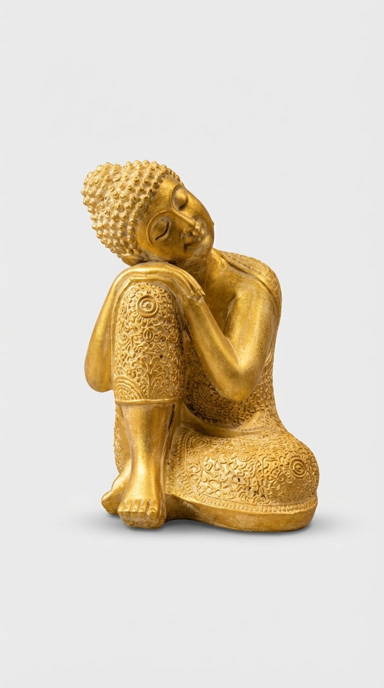 Işıltılı Yüzeyli Dekoratif Buda Figürü