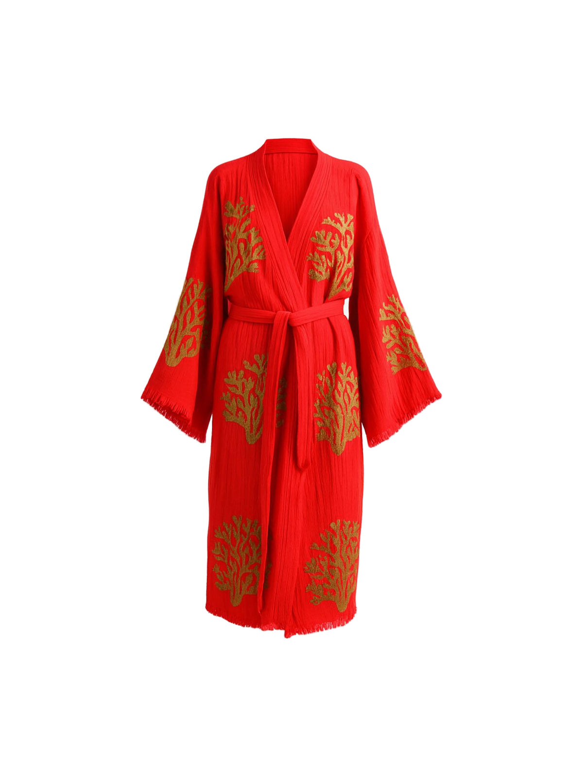Red Ethereal Coral Kimono