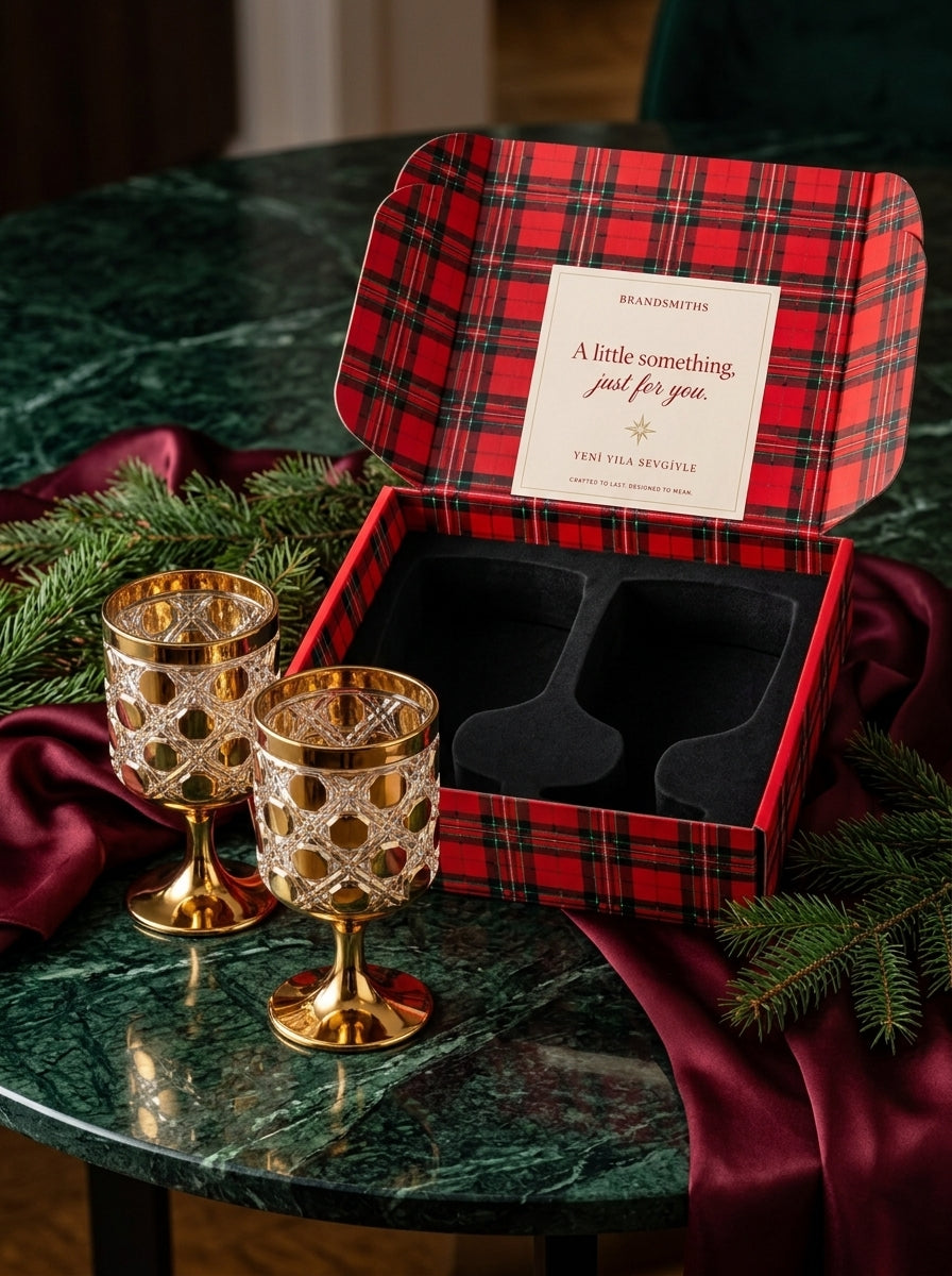 Christmas Classics – Golden Circle İkili Kristal Kadeh Seti