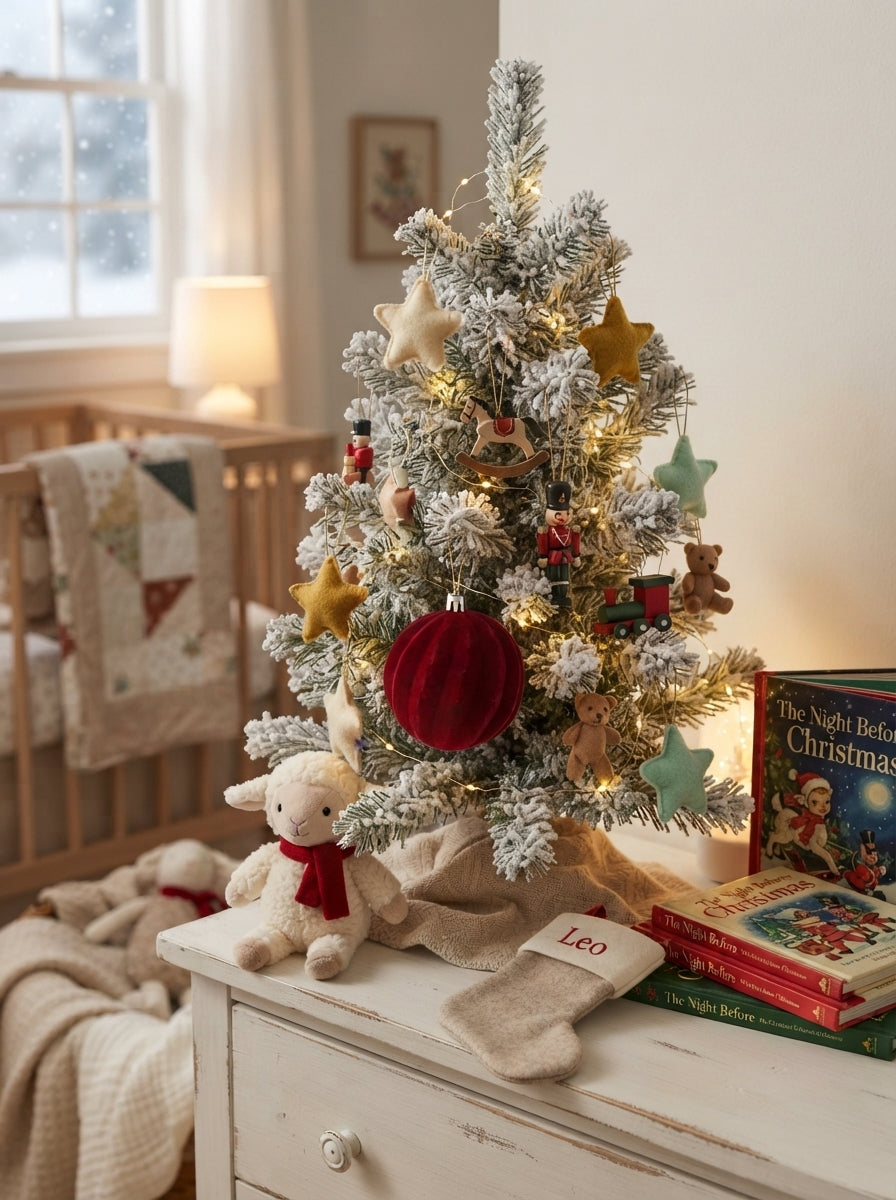 Bordo Kadife Yılbaşı Ağaç Süsü
