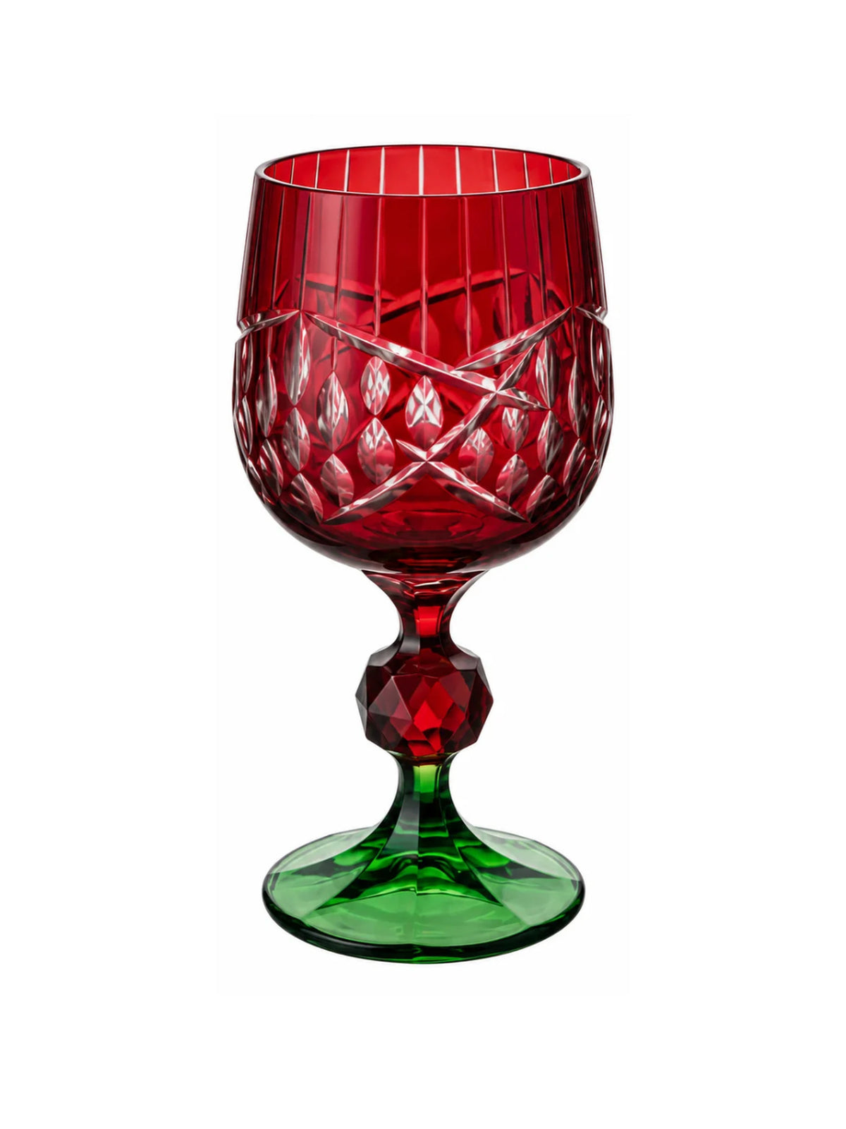 Ruby Emerald Diamond Kırmızı Yeşil Kristal Kadeh