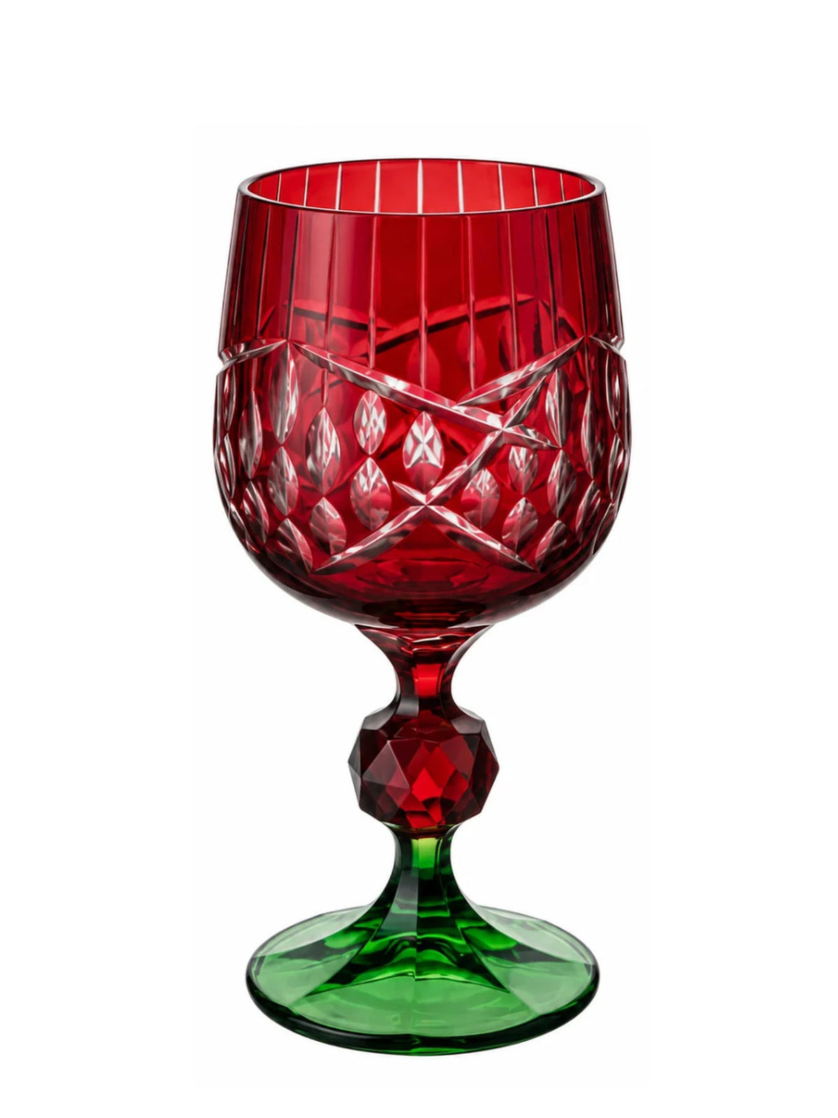Ruby Emerald Kırmızı Yeşil Kristal Kadeh