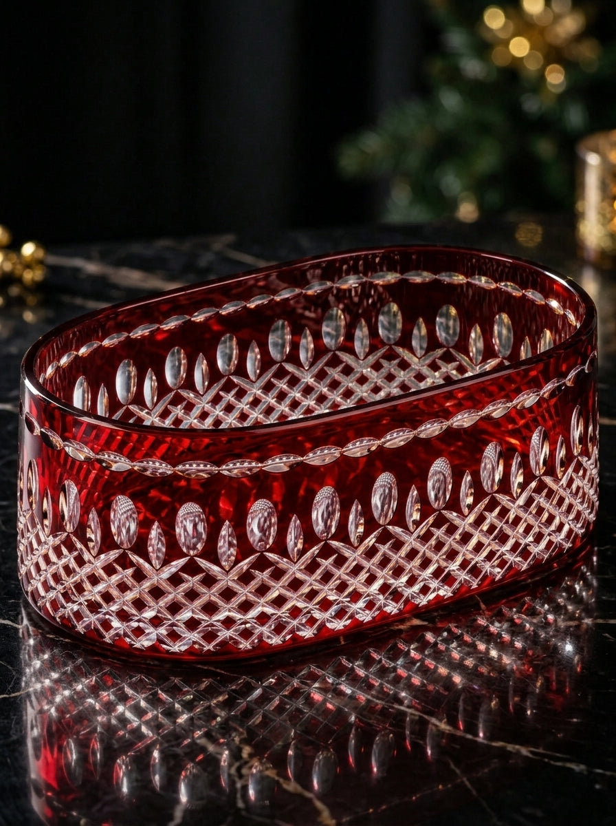 Ruby Royal Crystal Serving Dish