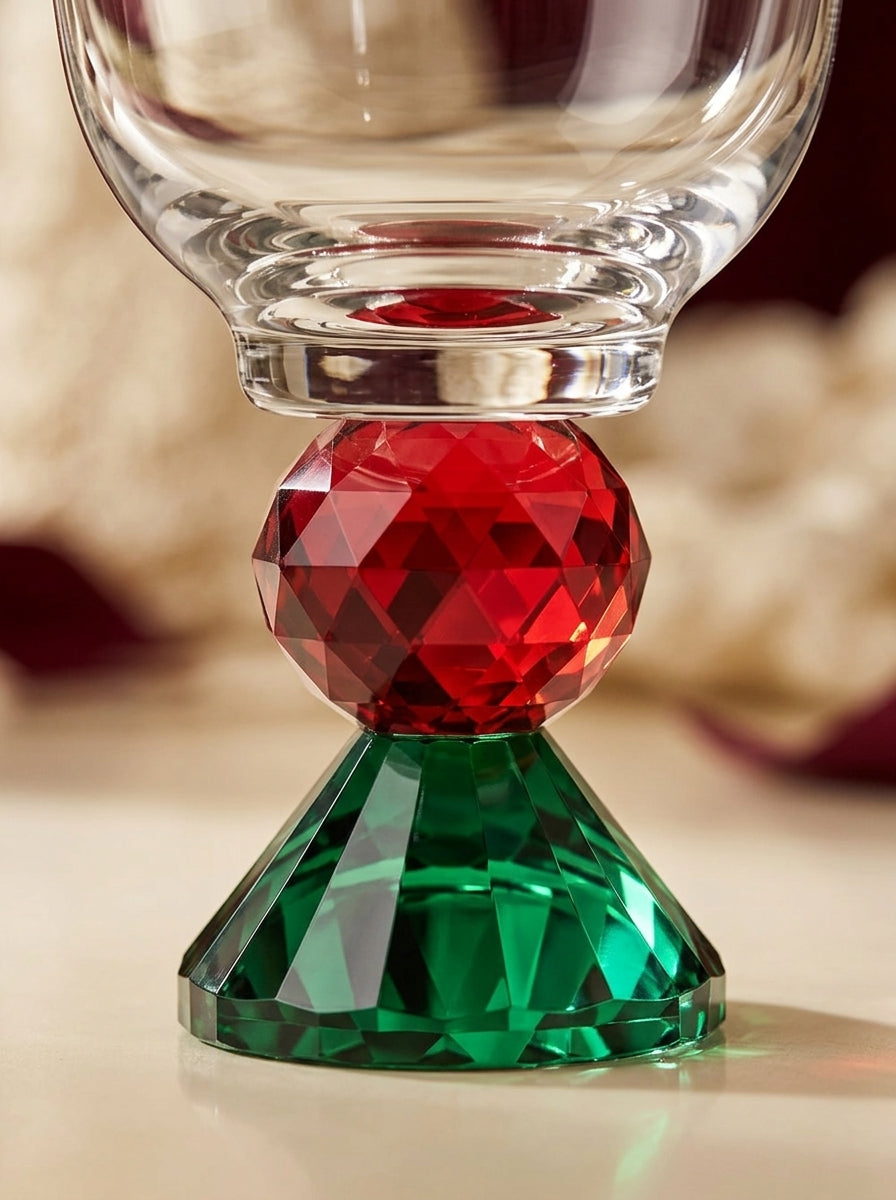 Christmas Classics – Ruby Emerald Emerald Ruby Lumi İkili Kristal Kadeh Seti