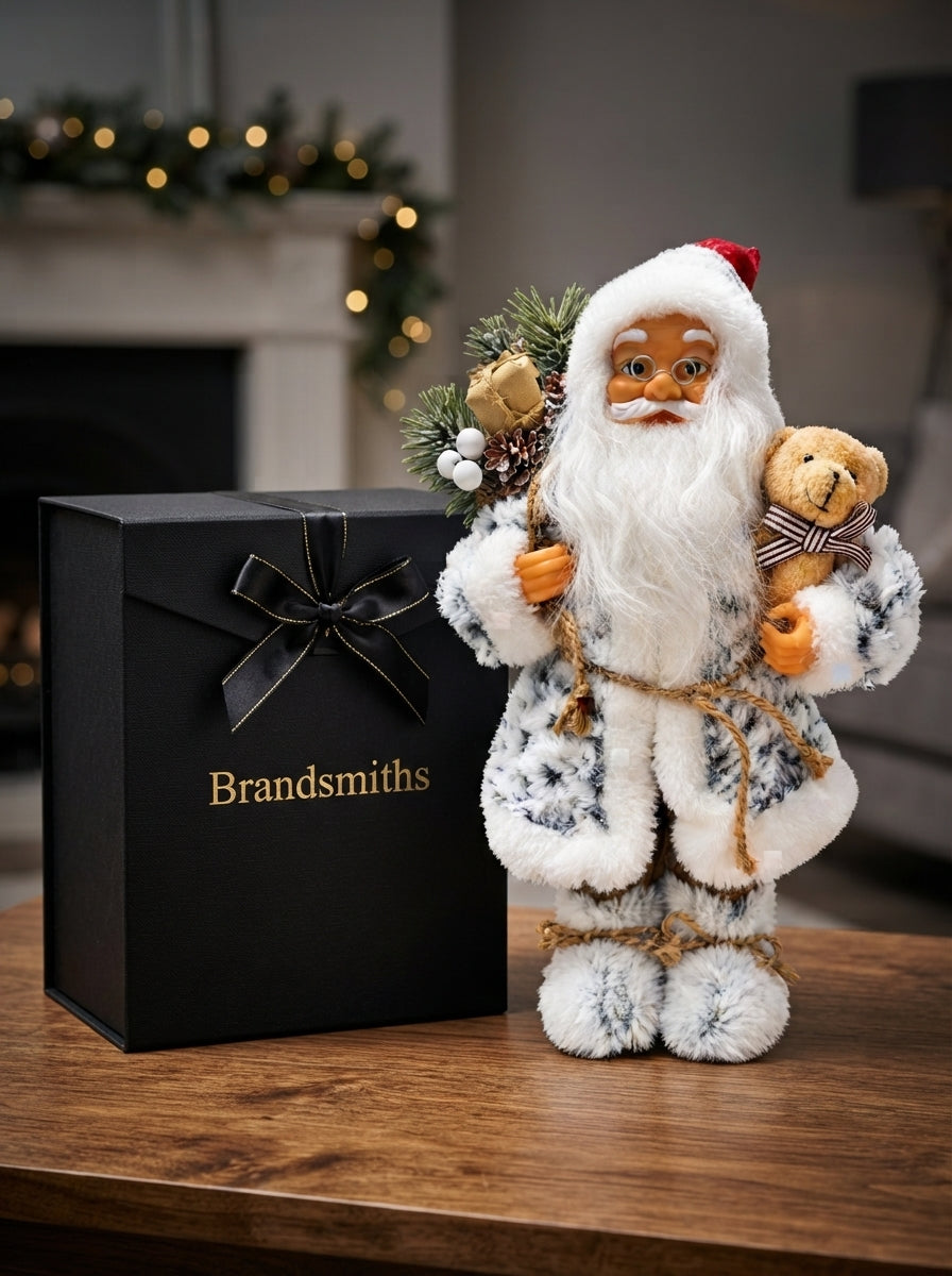 Snowy Teddy Santa Dekoratif Noel Baba - 30 CM
