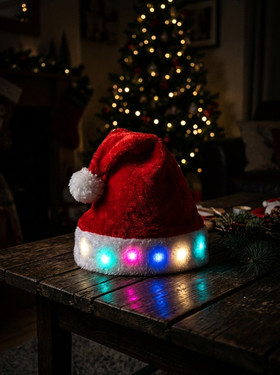 LED Işıklı Yılbaşı Noel Şapkası
