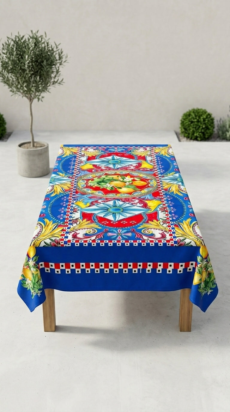 Solea Azure Tablecloth