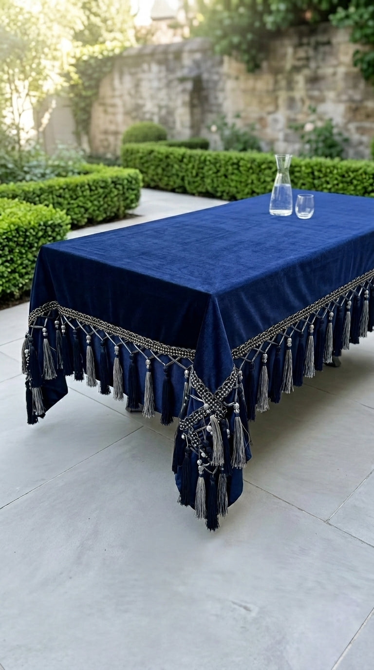 Velora Navy Tablecloth
