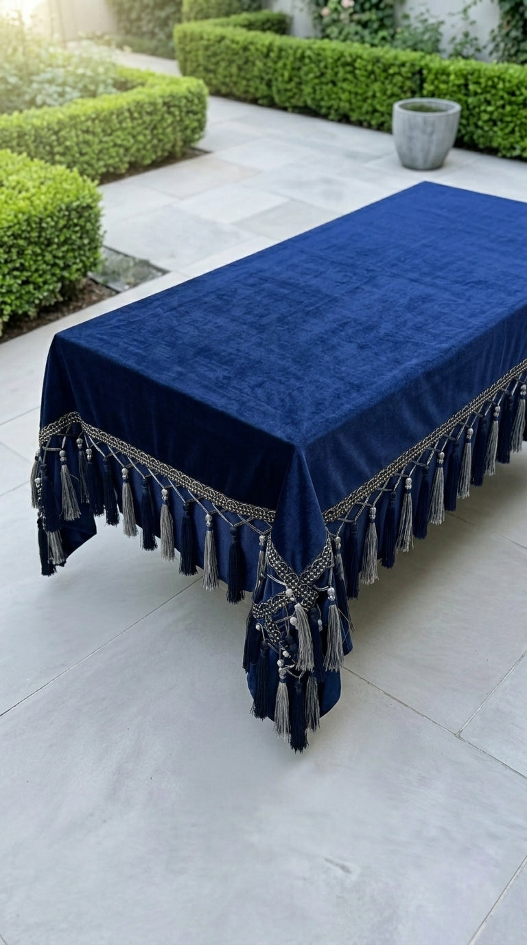 Velora Navy Tablecloth