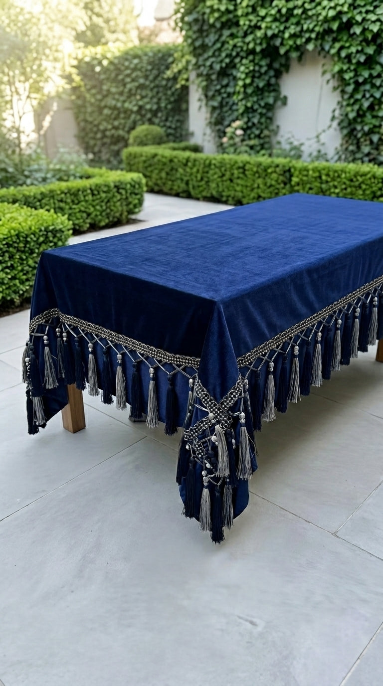 Velora Navy Tablecloth