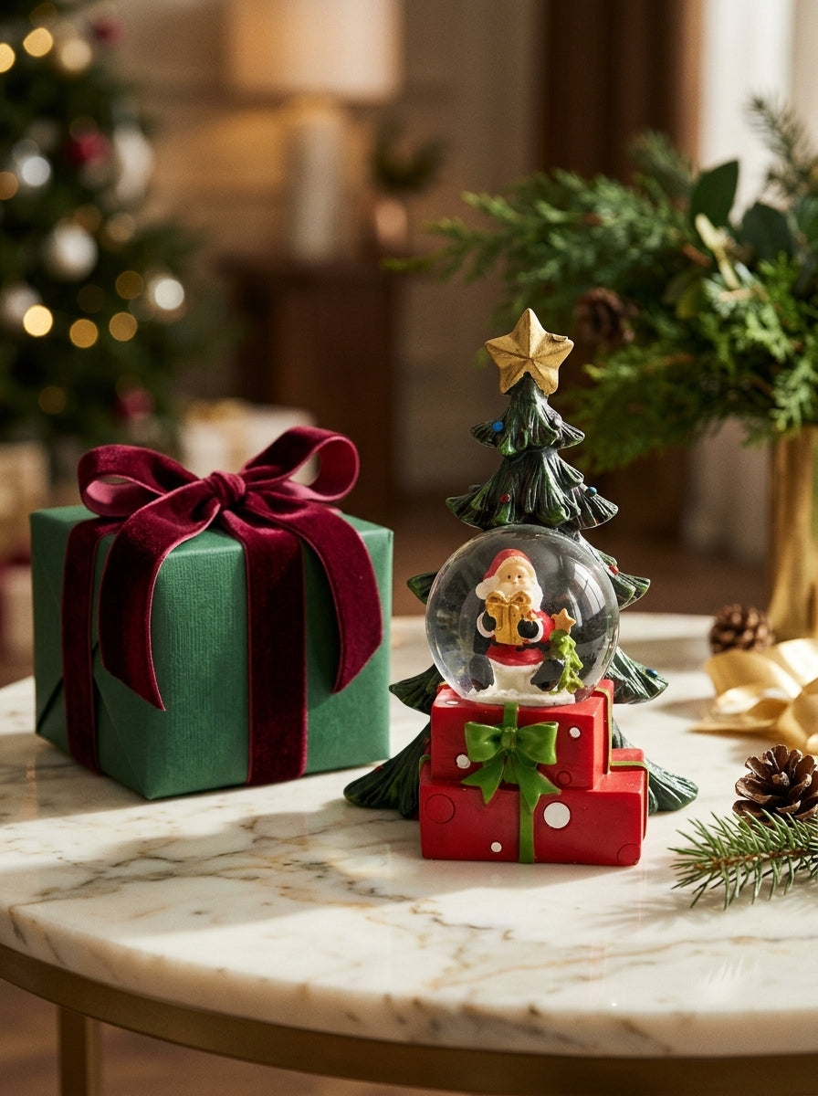 Santa's Christmas Tree Dekoratif Yılbaşı Kar Küresi – 12 CM