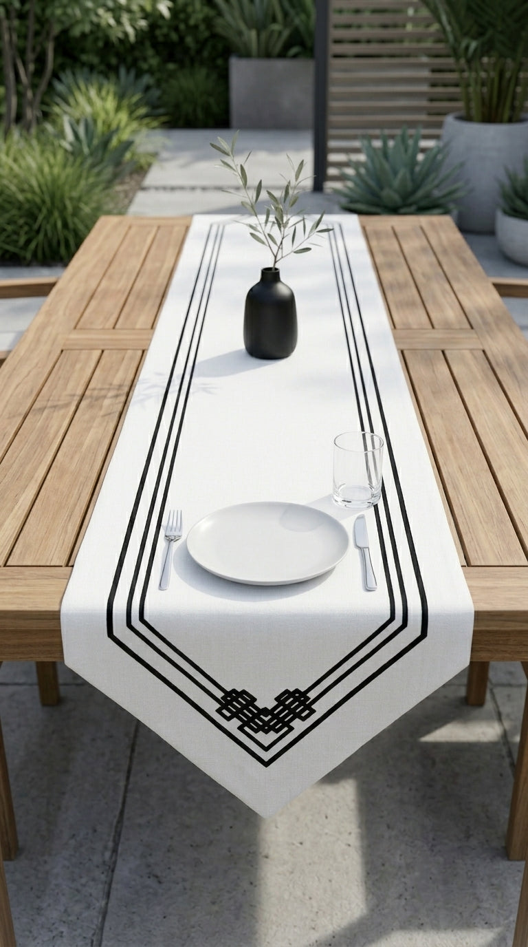 Geometric Patchwork Runner
