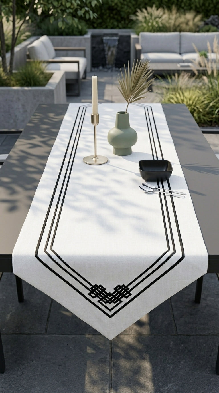 Geometric Patchwork Runner