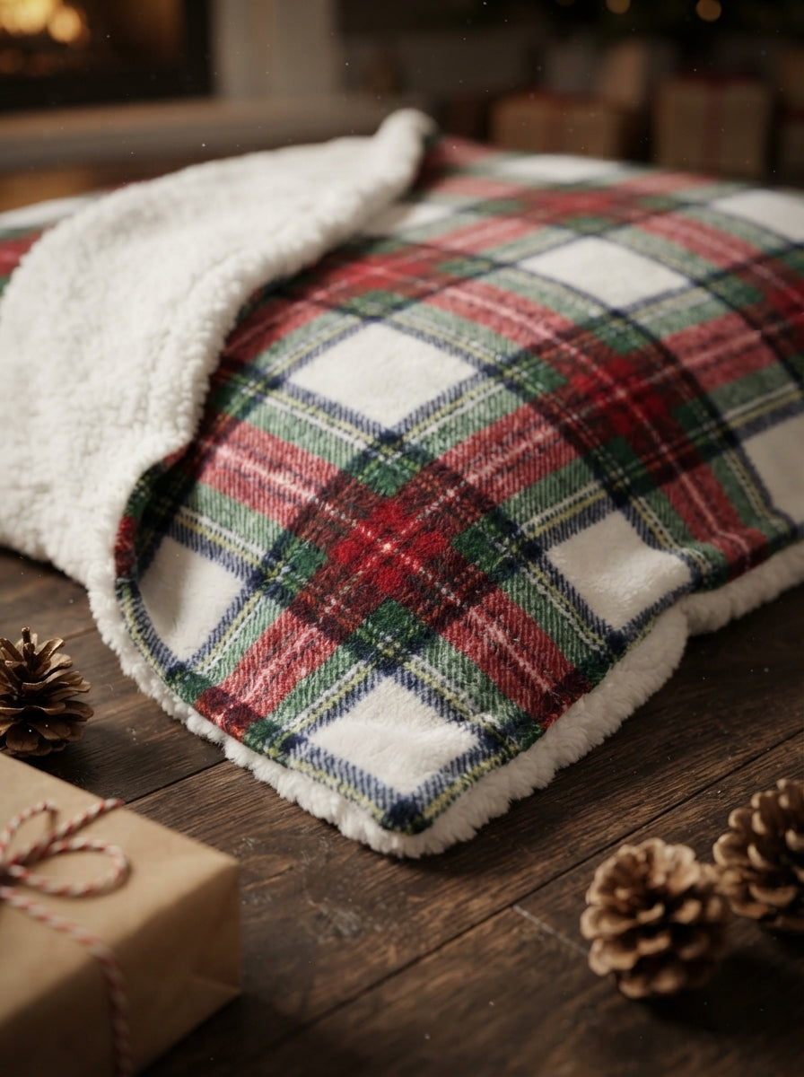 Winter Plaid Kürk Dokulu Battaniye 130 x 160 cm