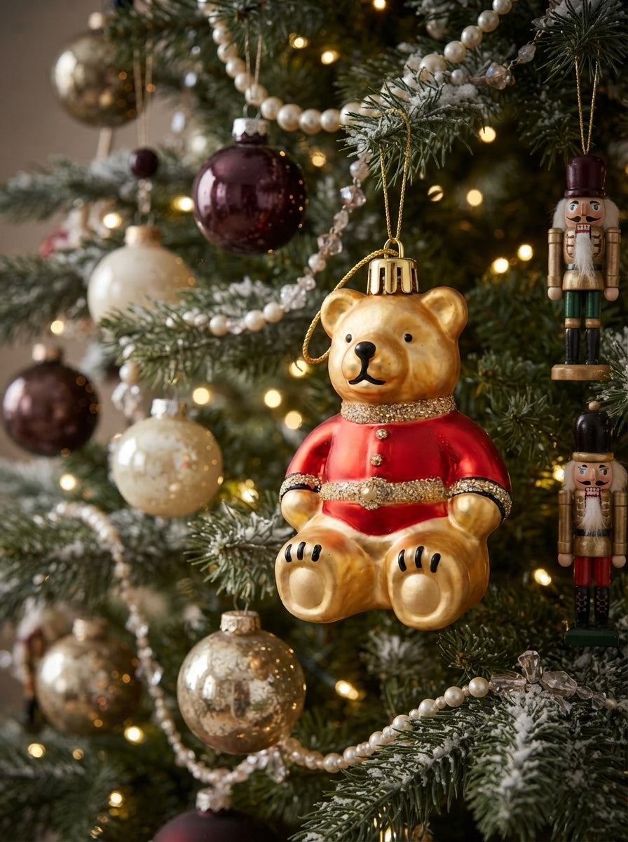 Golden Bear Noel Yılbaşı Ağaç Süsü - 10 CM