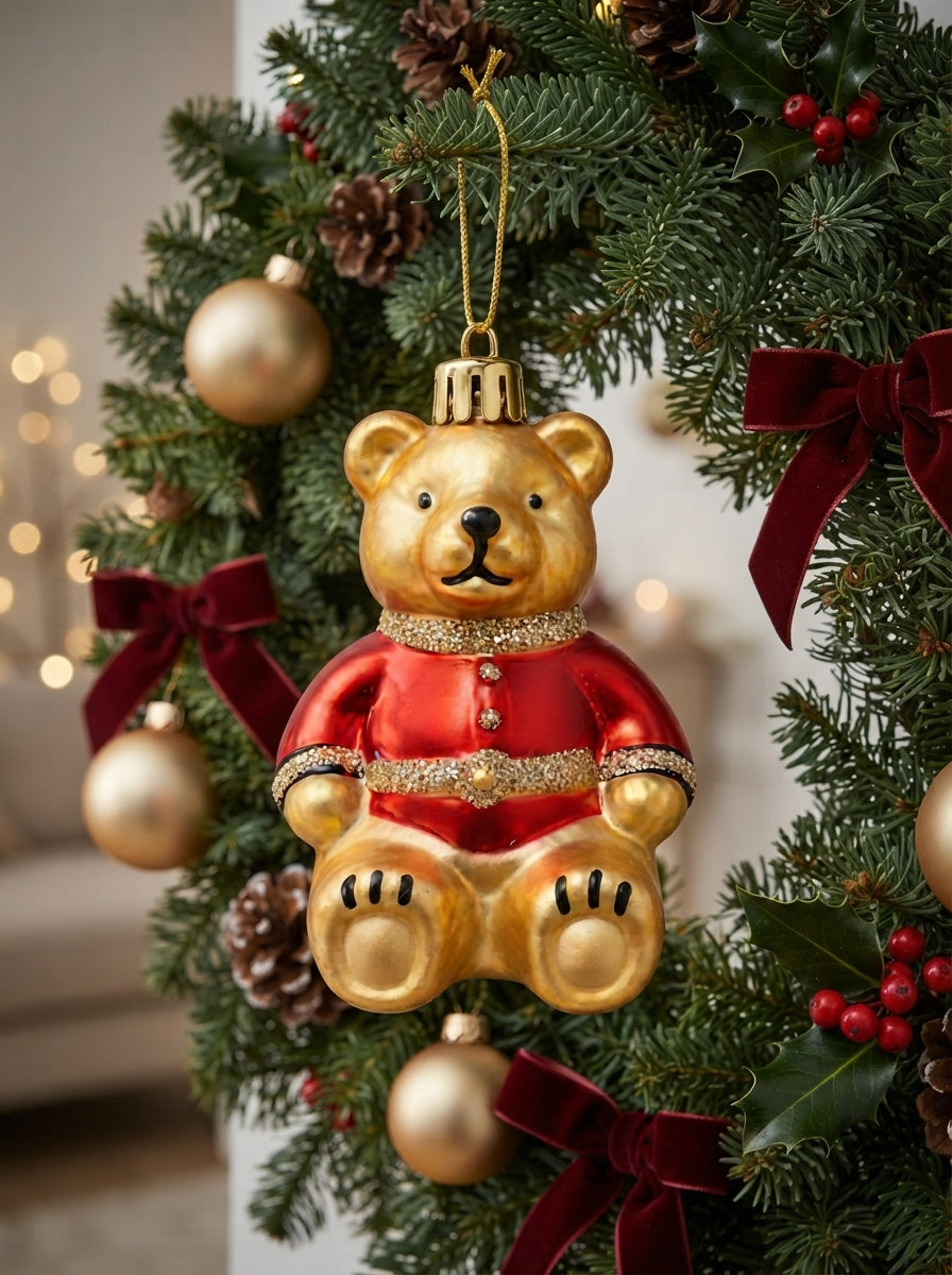 Golden Bear Noel Yılbaşı Ağaç Süsü - 10 CM