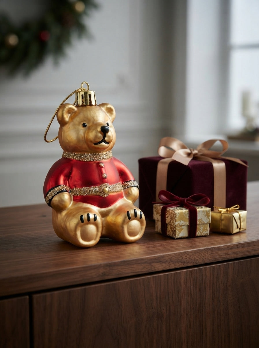 Golden Bear Noel Yılbaşı Ağaç Süsü - 10 CM