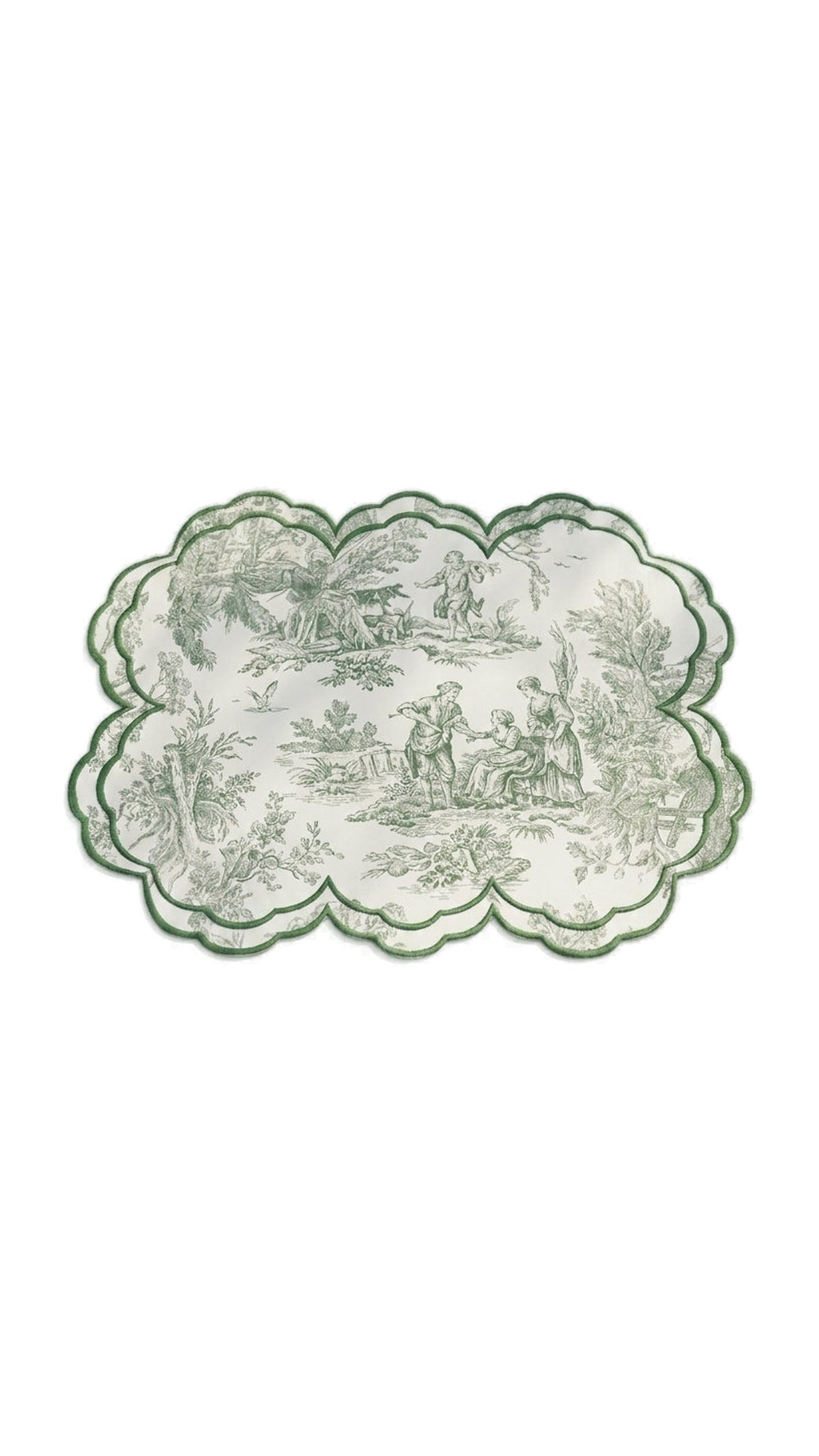 Toile Verde Embroidered Amerikan Servis