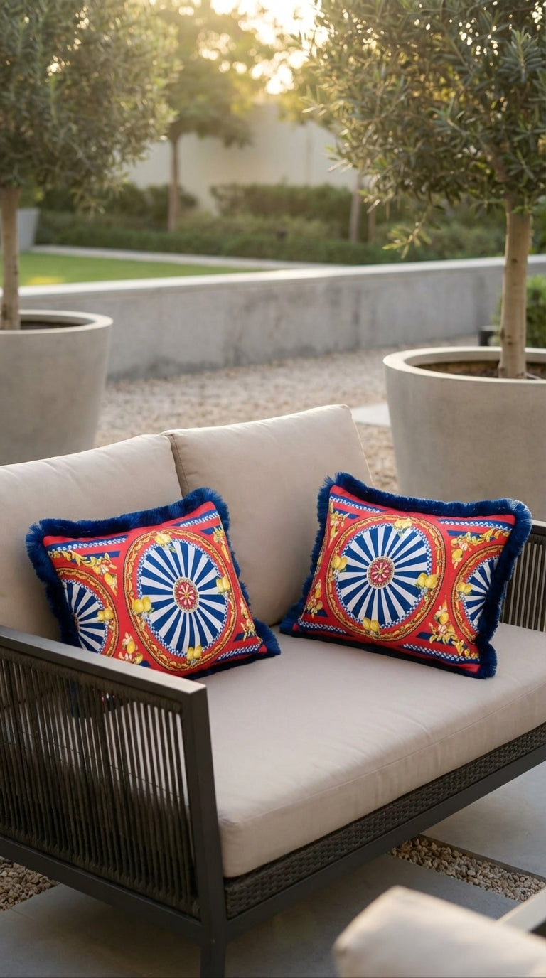 Verona Azure Dikdörtgen Kırlent