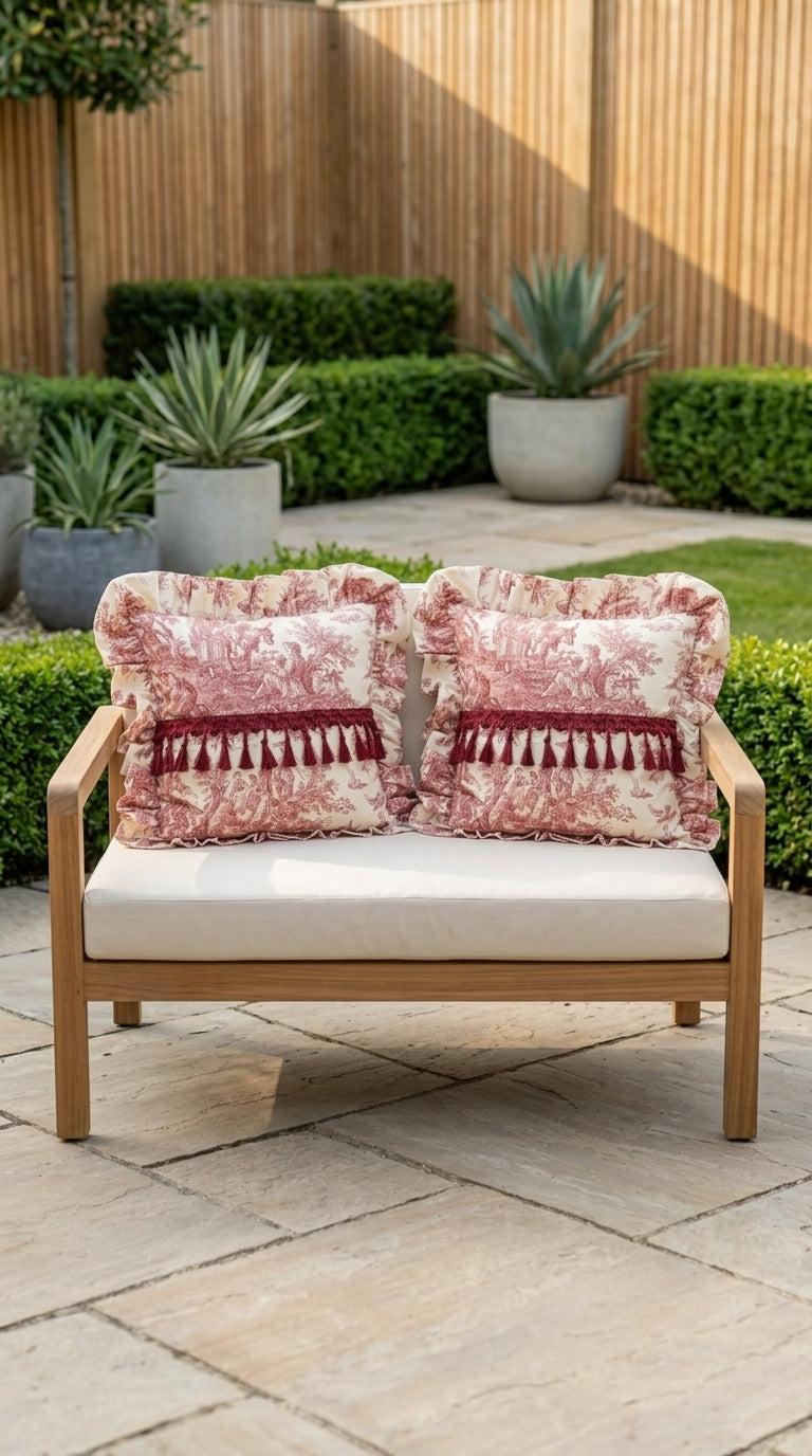 Toilea Burgundy Ruffle Kırlent