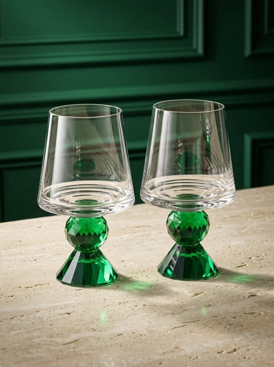 Christmas Classics – Emerald Emerald Lumi İkili Kristal Bardak Seti