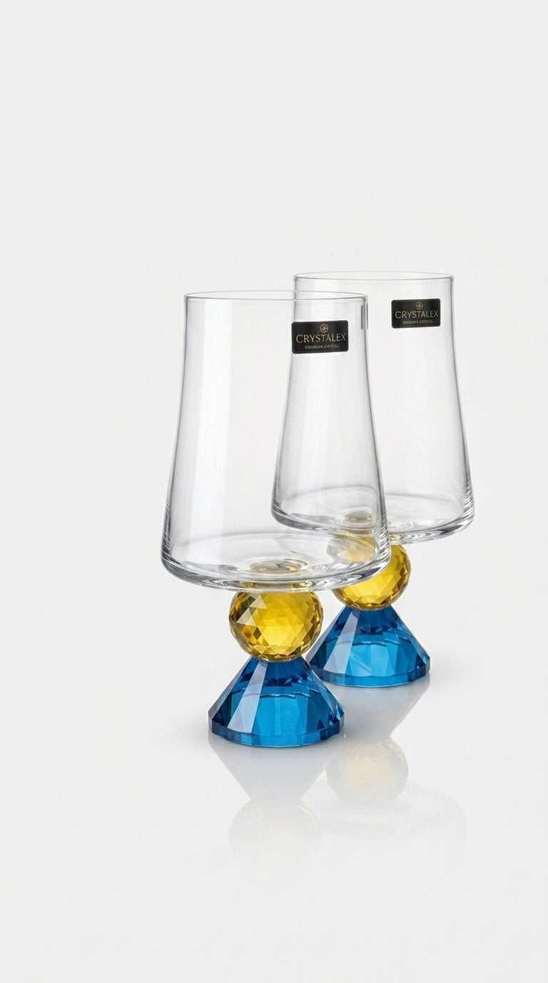 Lumi Kristal Bardak- Azure Gold