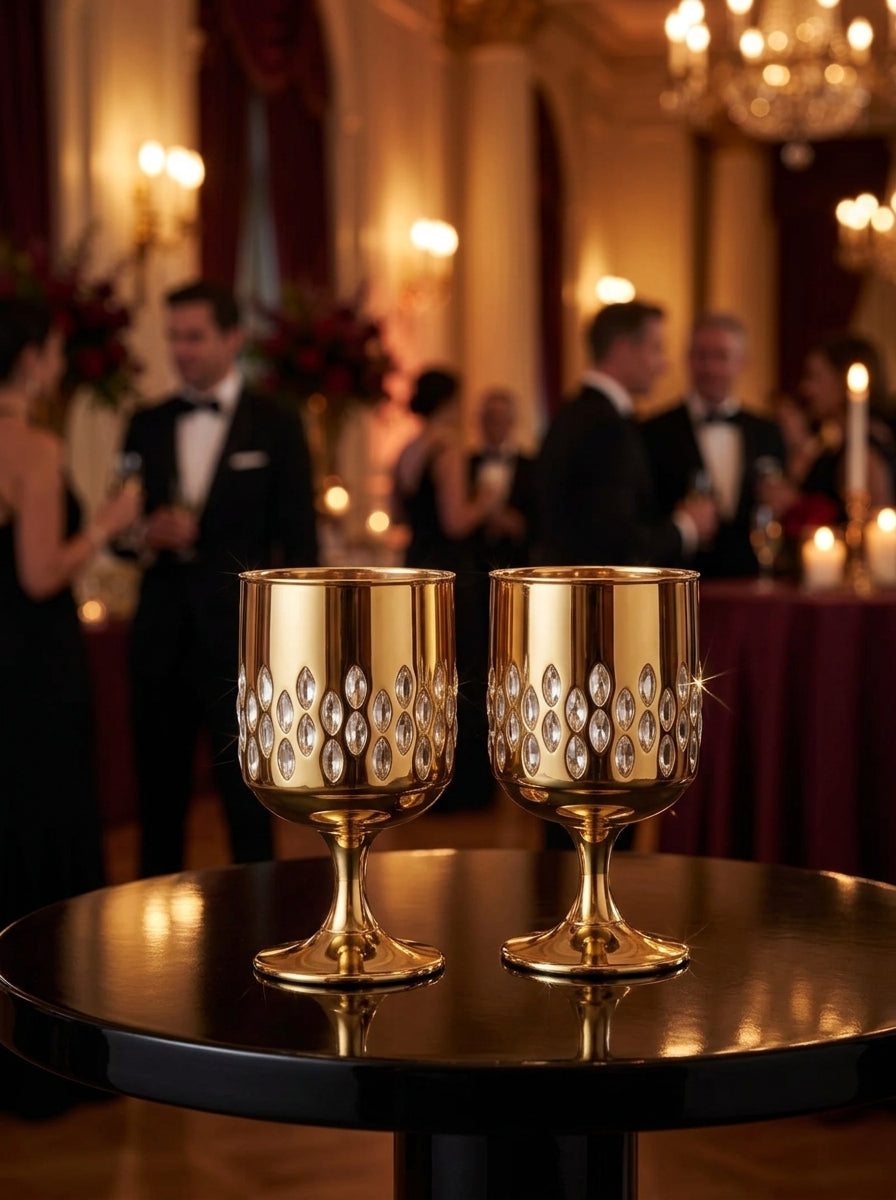 Christmas Classics – Eclat Nova Gold İkili Kristal Kadeh Seti