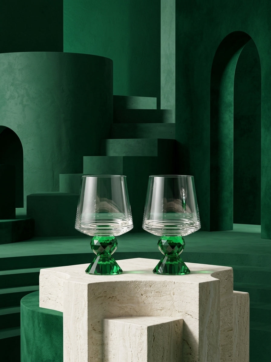 Christmas Classics – Emerald Emerald Lumi İkili Kristal Bardak Seti