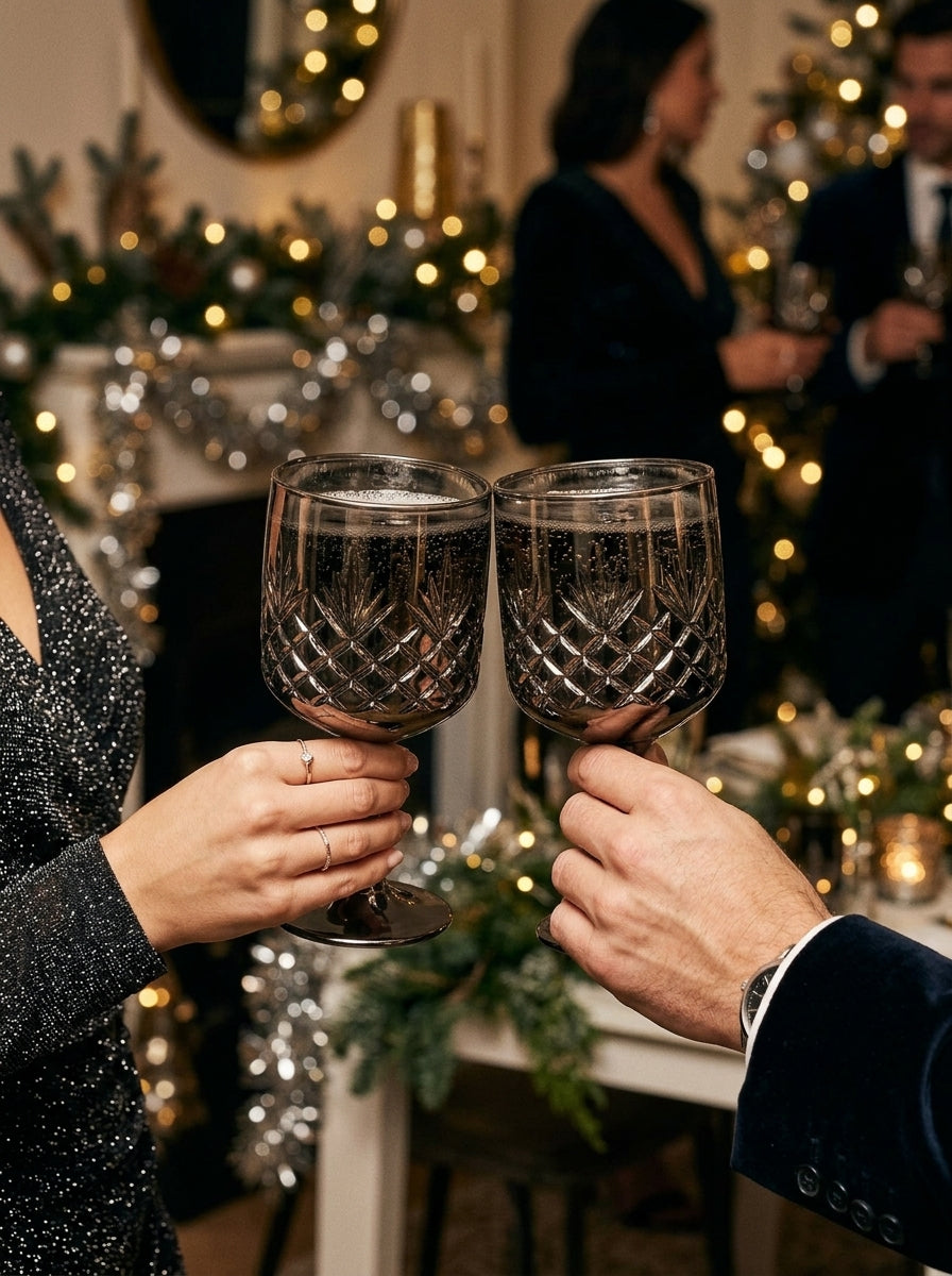 Christmas Classics – Eclat Arc Titanium İkili Kristal Kadeh Seti
