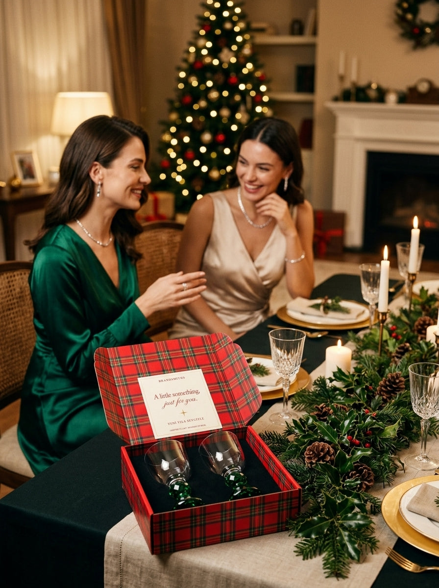 Christmas Classics – Emerald Emerald Lumi İkili Kristal Kadeh Seti