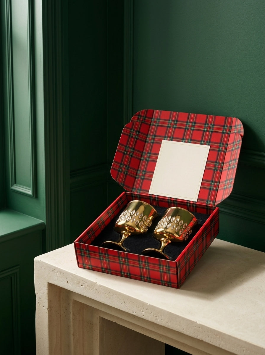 Christmas Classics – Eclat Nova Gold İkili Kristal Kadeh Seti