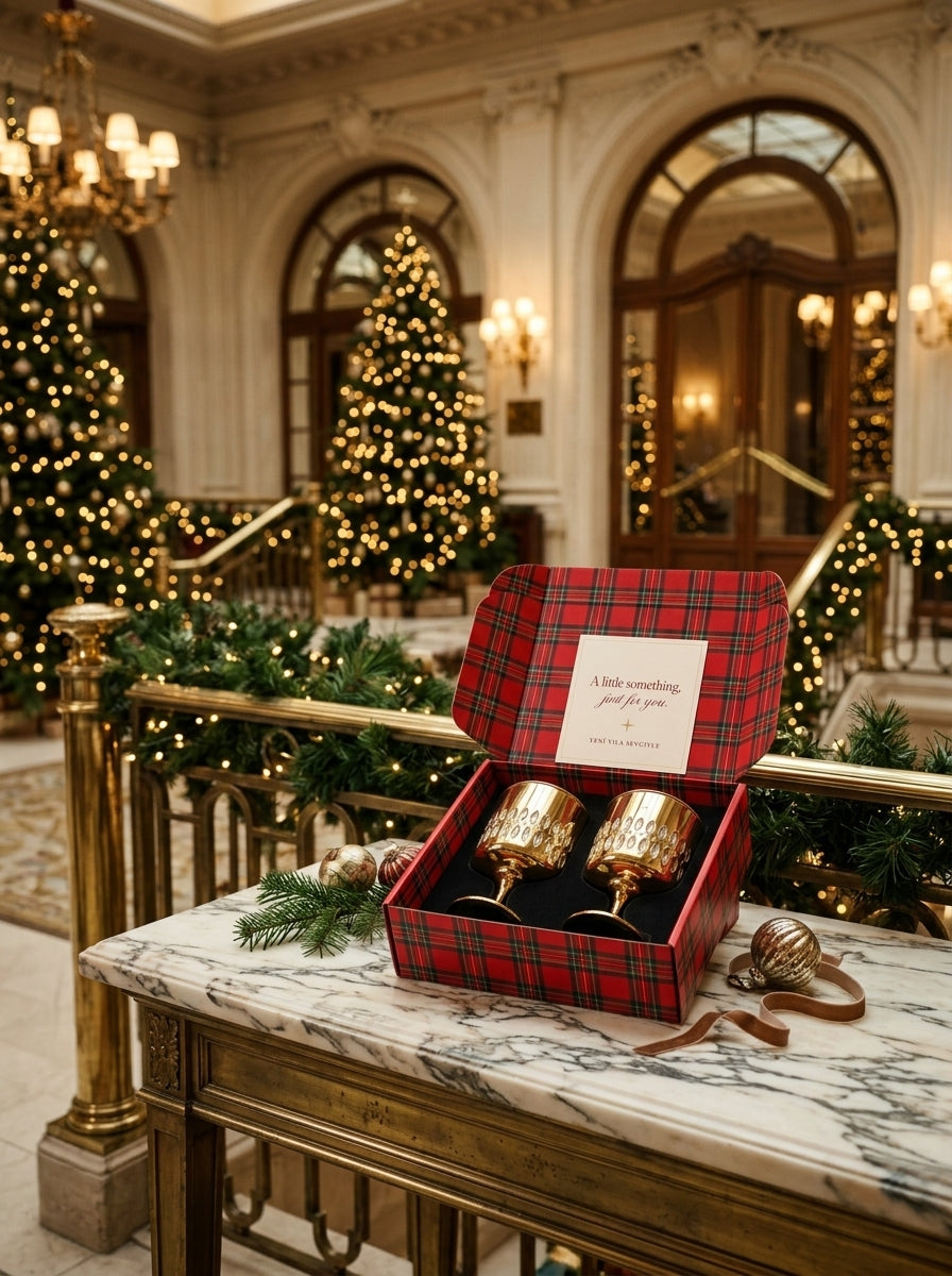 Christmas Classics – Eclat Nova Gold İkili Kristal Kadeh Seti