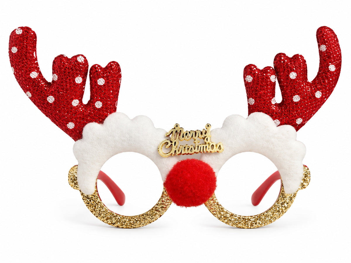 Rudolph Merry Christmas Yılbaşı Parti Gözlüğü