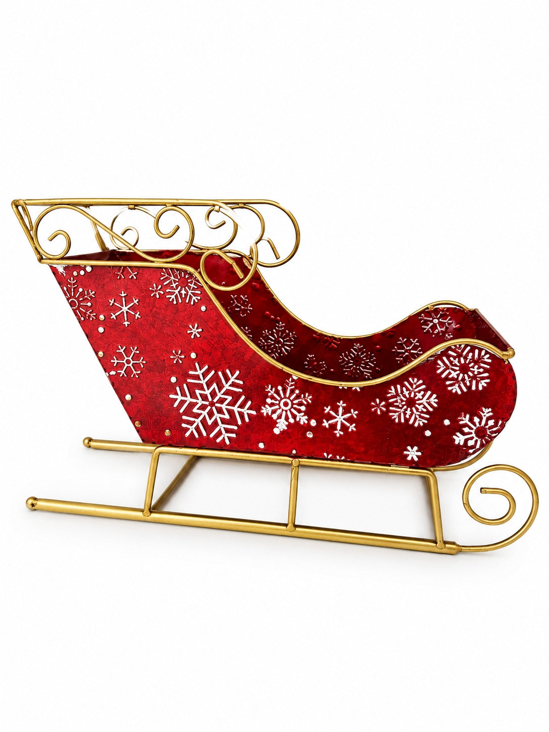 Ruby Snowflake Gold Dekoratif Yılbaşı Kızağı