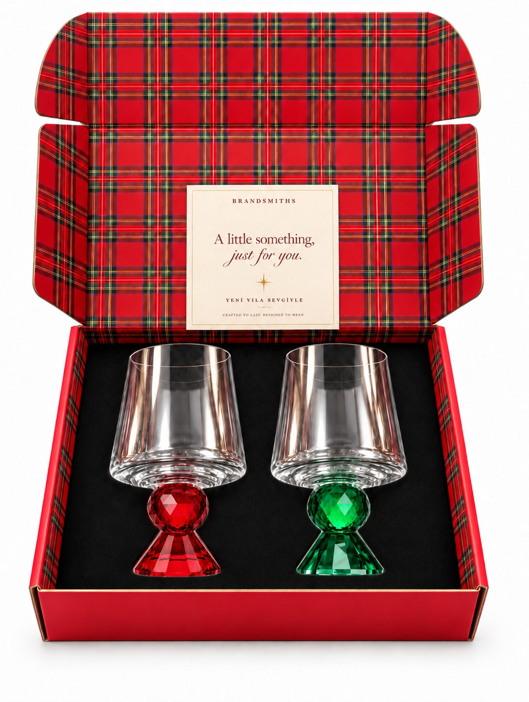 Christmas Classics – Ruby Ruby& Emerald Emerald Lumi İkili Kristal Bardak Seti