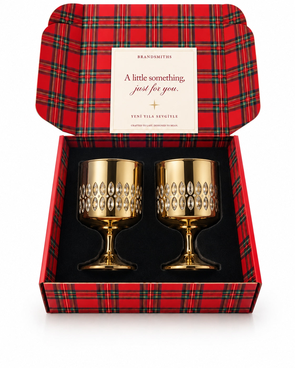 Christmas Classics – Eclat Nova Gold İkili Kristal Kadeh Seti
