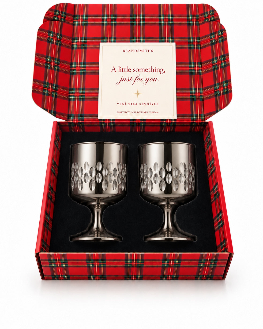 Christmas Classics – Eclat Nova Titanium İkili Kristal Kadeh Seti