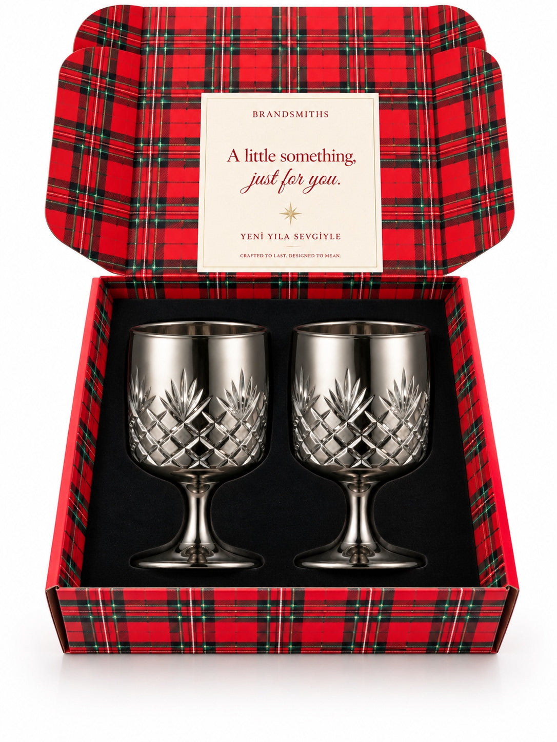 Christmas Classics – Eclat Arc Titanium İkili Kristal Kadeh Seti