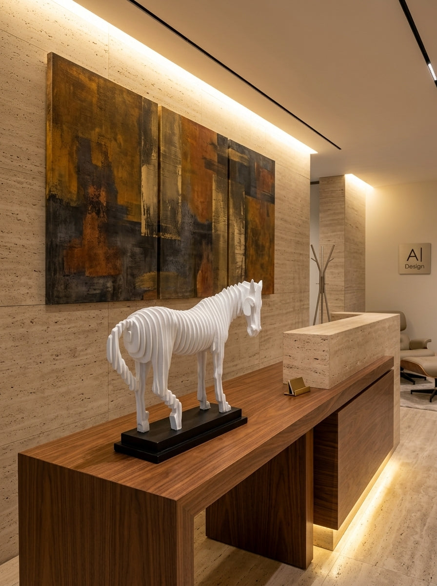 Equus Layers Beyaz At Dekoratif Obje