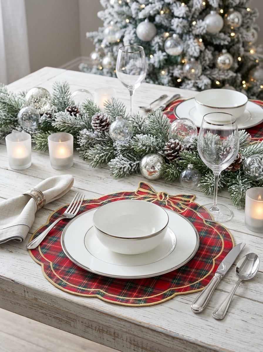 Tartan Rouge Bow Amerikan Servis