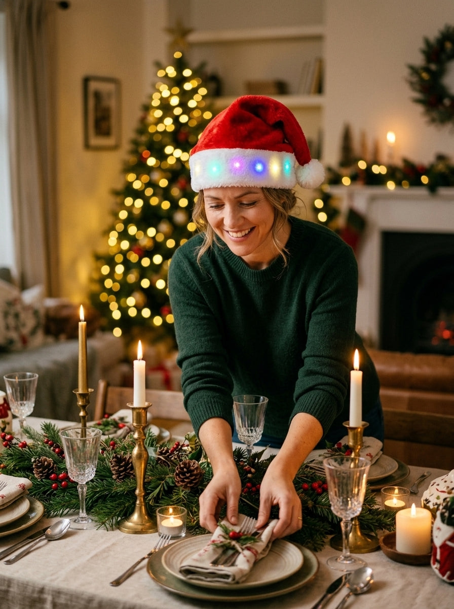 LED Işıklı Yılbaşı Noel Şapkası