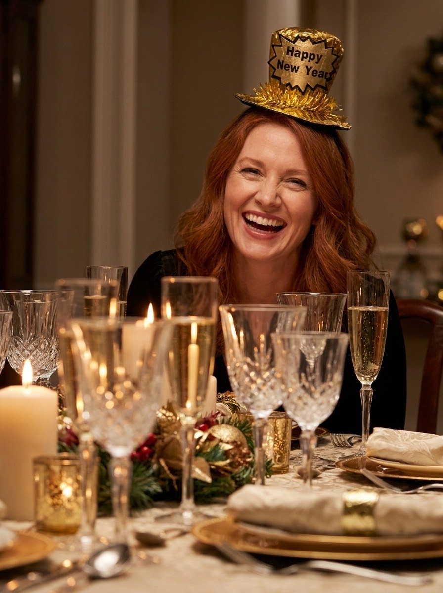 Golden Party Hat Happy New Year Yılbaşı Tacı
