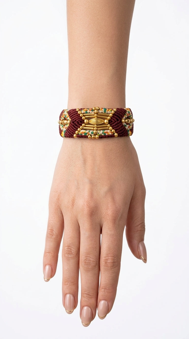 Nomad Relic Bracelet – Burgundy