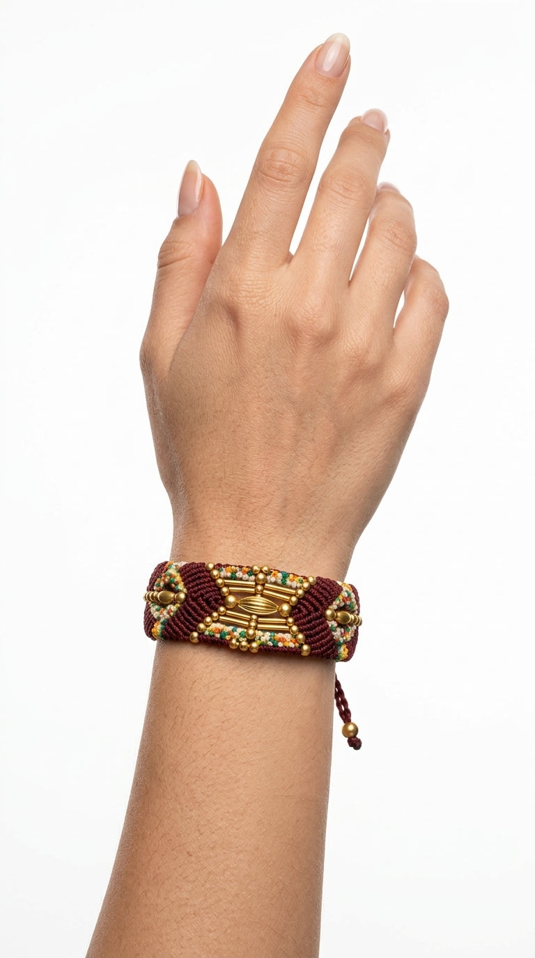 Nomad Relic Bracelet – Burgundy