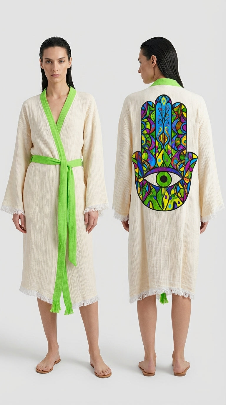 Talisman Bloom Kimono Yeşil
