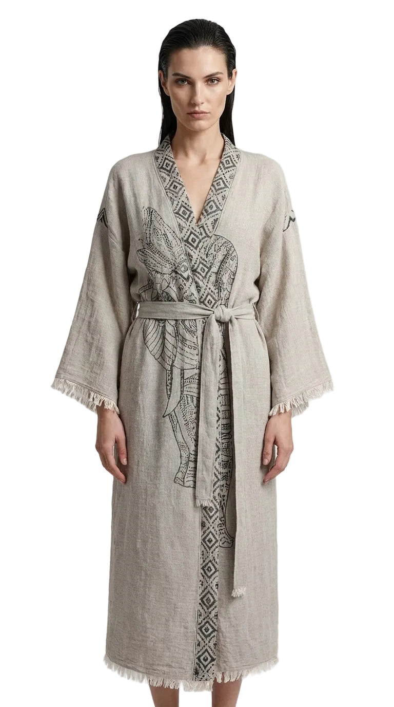 Grey Elephant Kimono